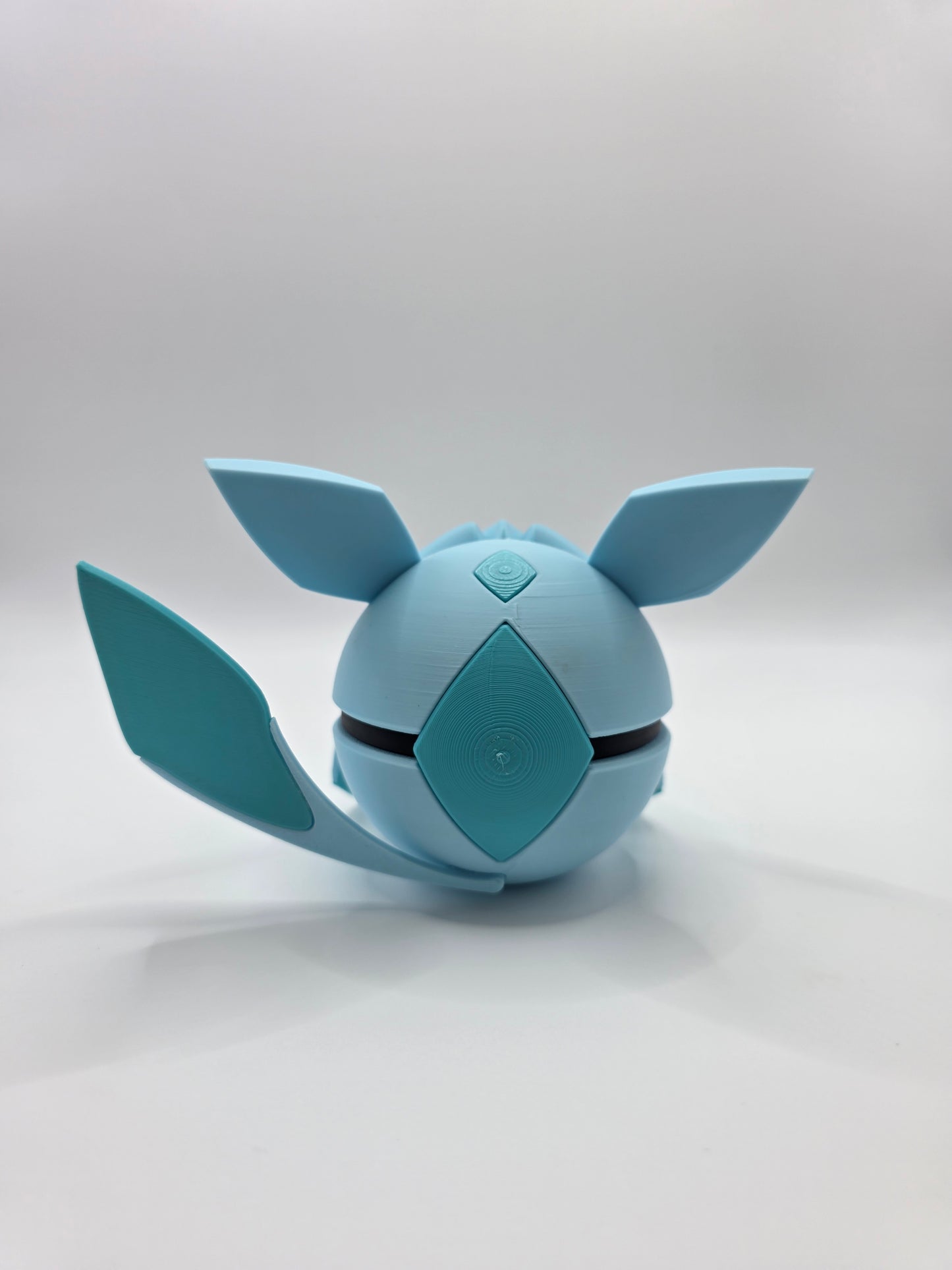 Character Design - 3D Printed Character Ball - Glaceon - Unique Display Collectible.