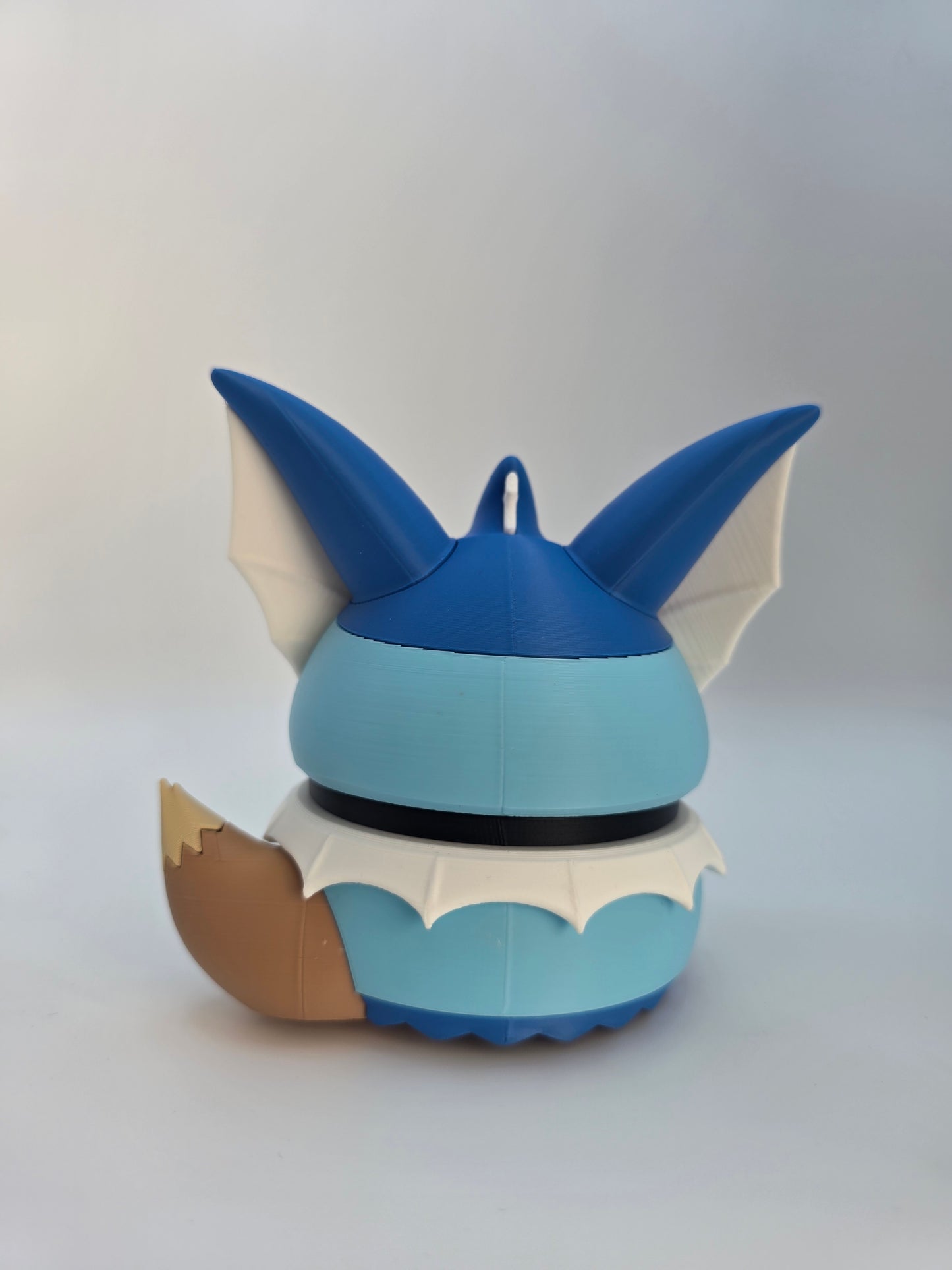 Character Design - 3D Printed Character Ball - Poncho Eevee Collection - Unique Display Collectible.
