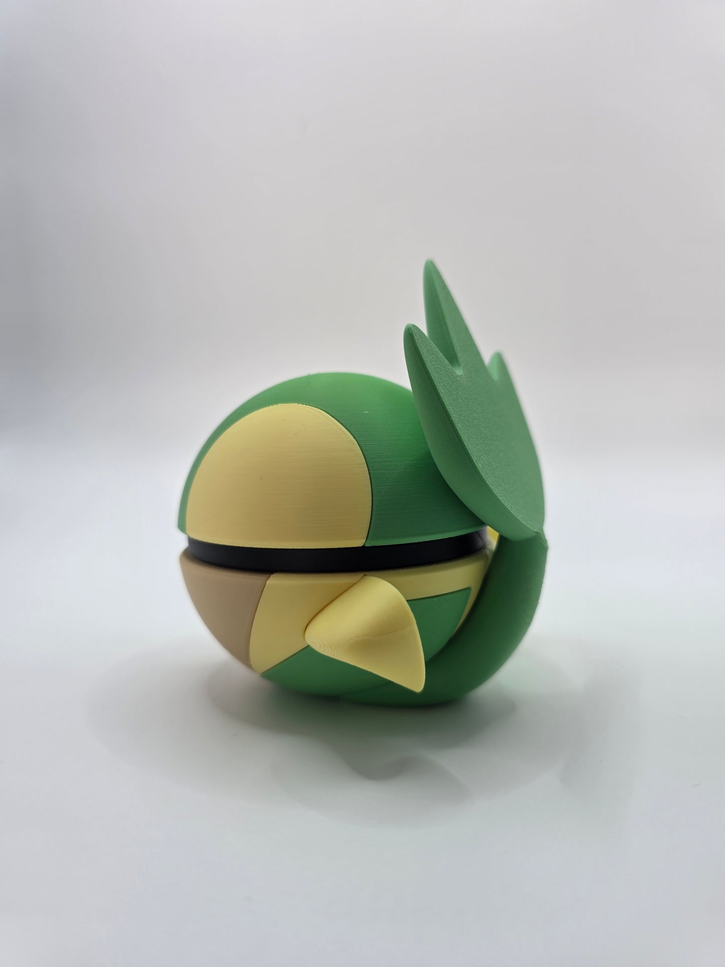 Character Design - 3D Printed Character Ball - Snivy - Unique Display Collectible.