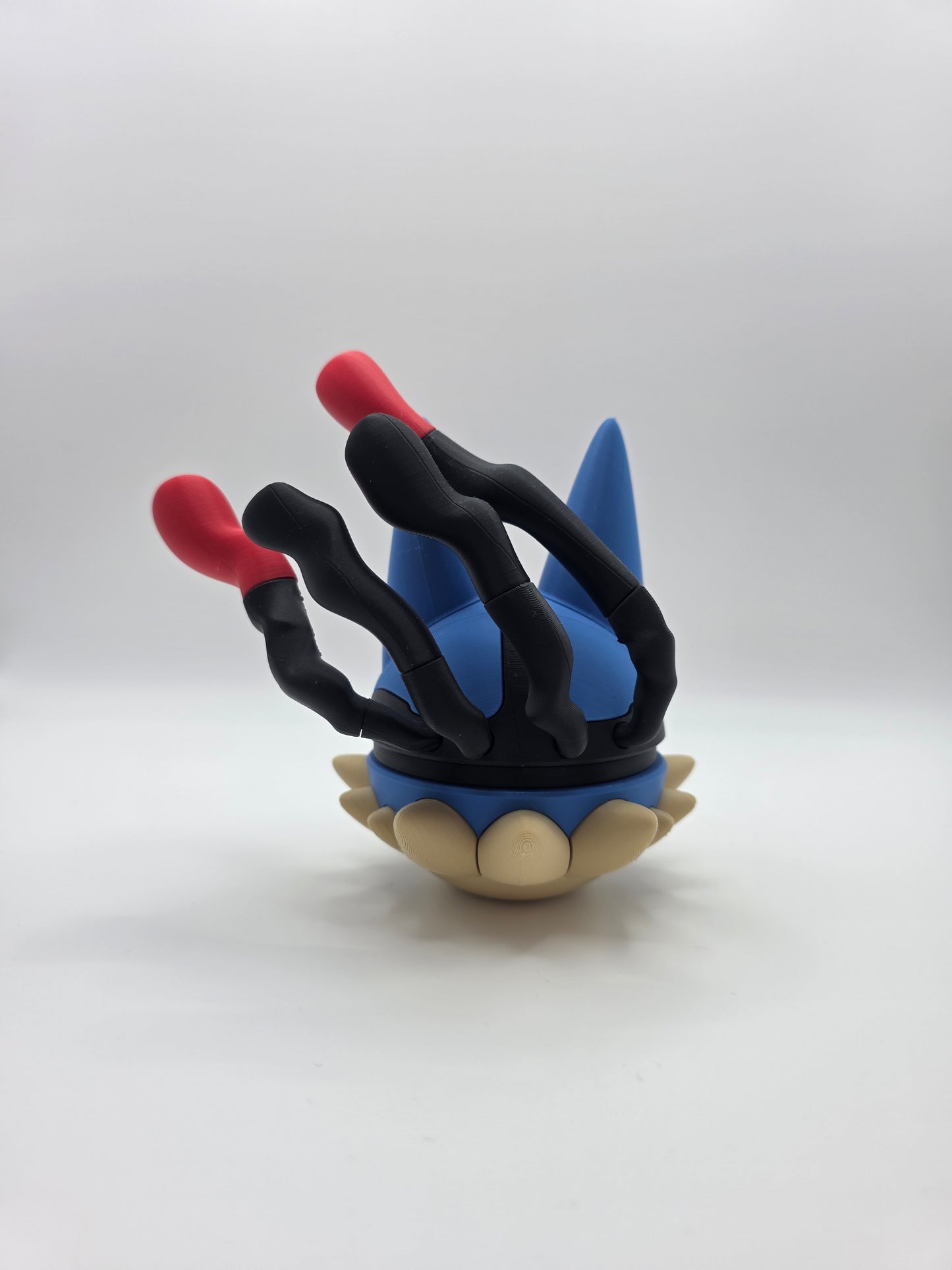Character Design - 3D Printed Character Ball - Mega Lucario - Unique Display Collectible.