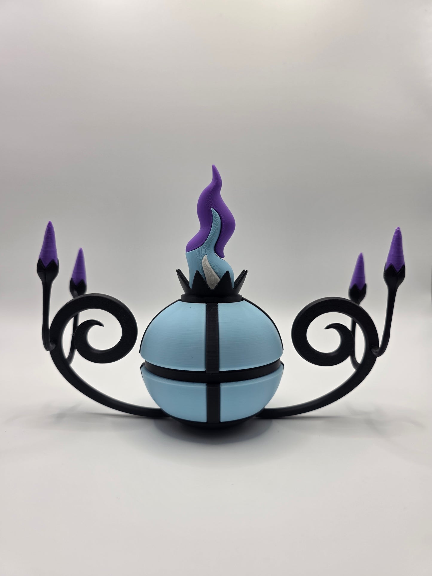 Character Design - 3D Printed Character Ball - Chandelure - Unique Display Collectible.