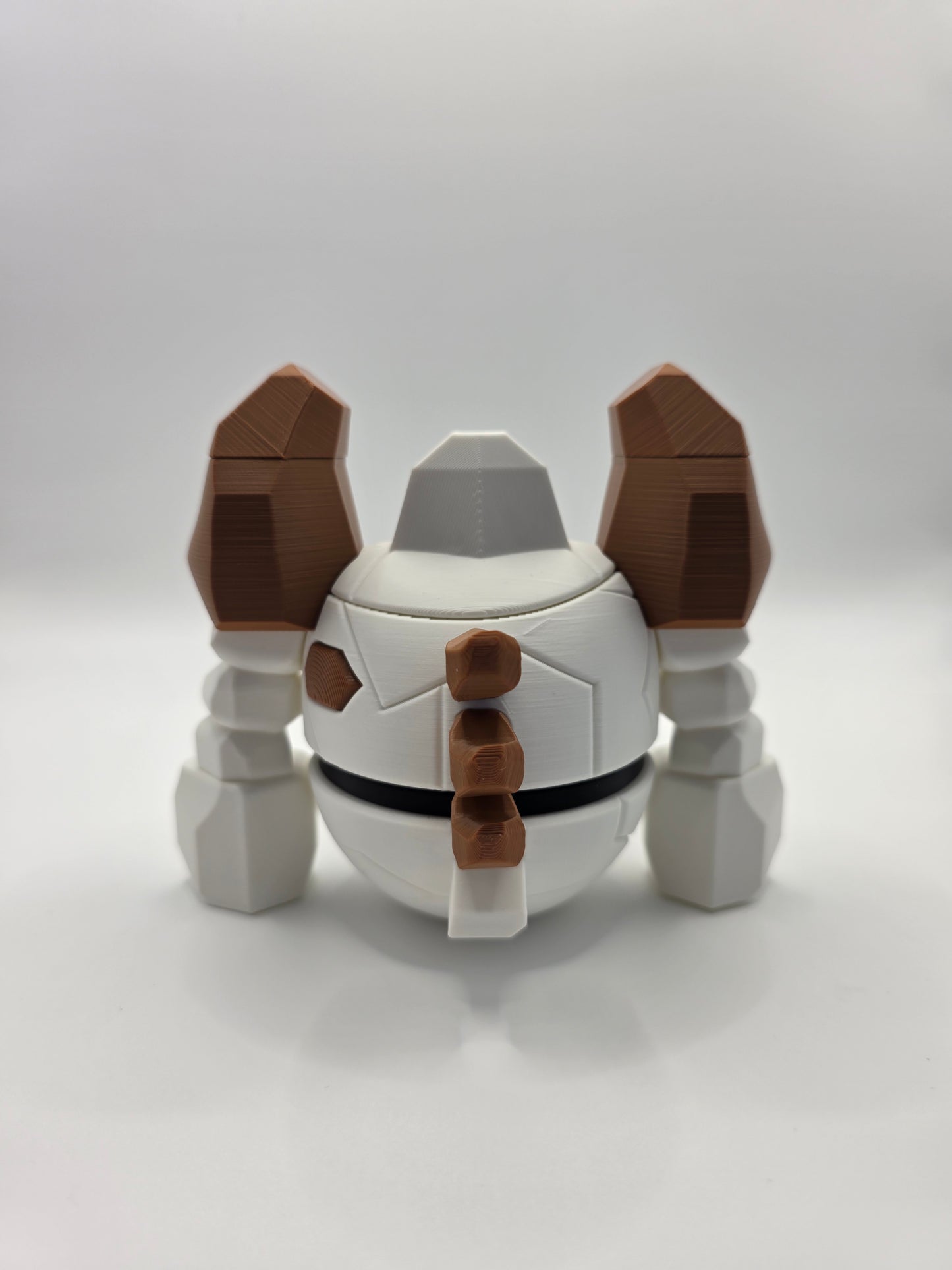 Character Design - 3D Printed Character Ball - Regirock - Unique Display Collectible.