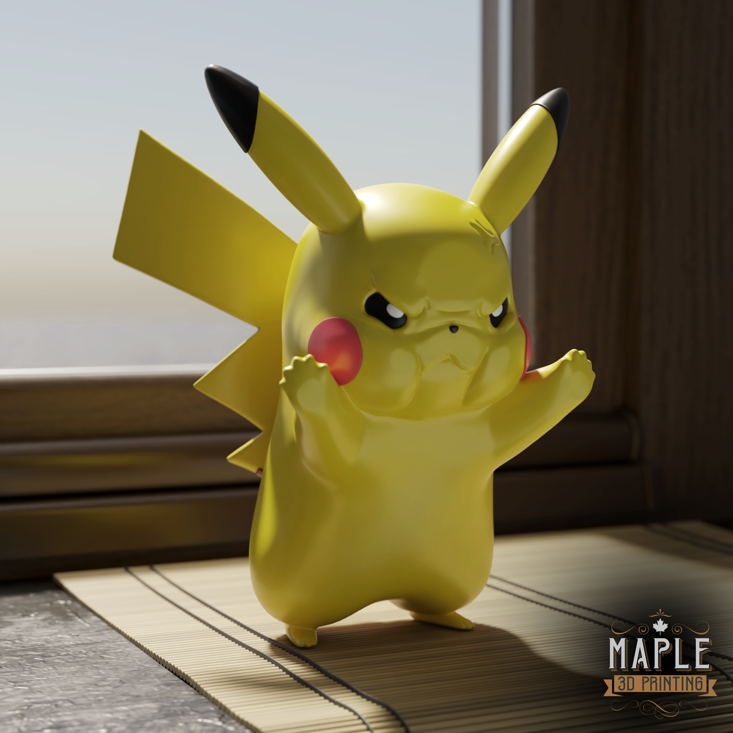 Window Pokemon - 3D Printed Character Design - A distinctive and highly collectible display item.