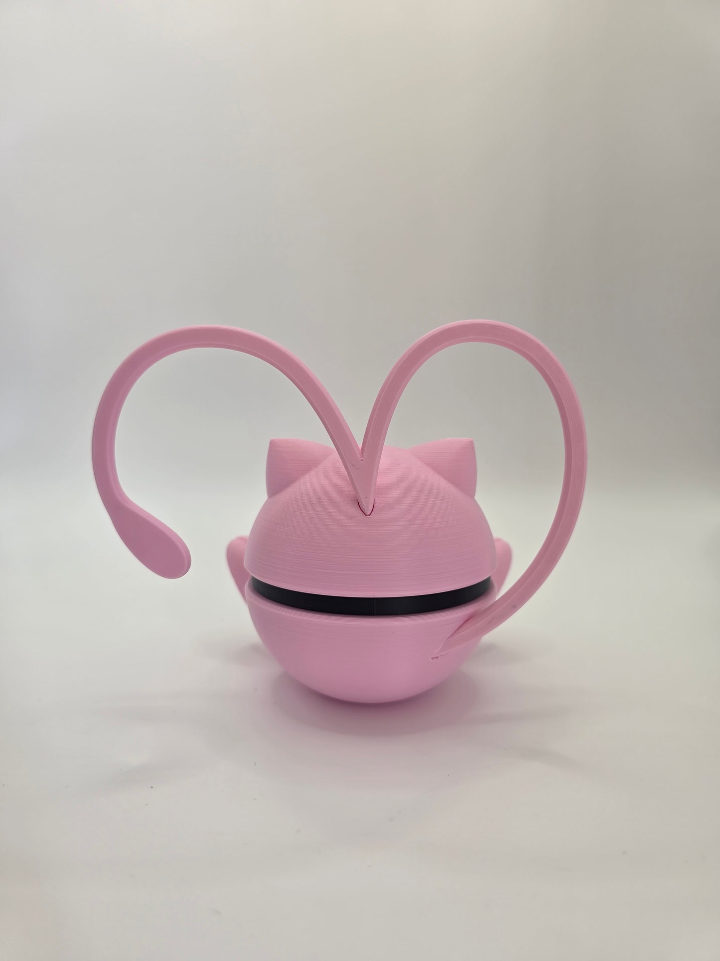 Character Design - 3D Printed Character Ball - Valentine Mew - Unique Display Collectible.