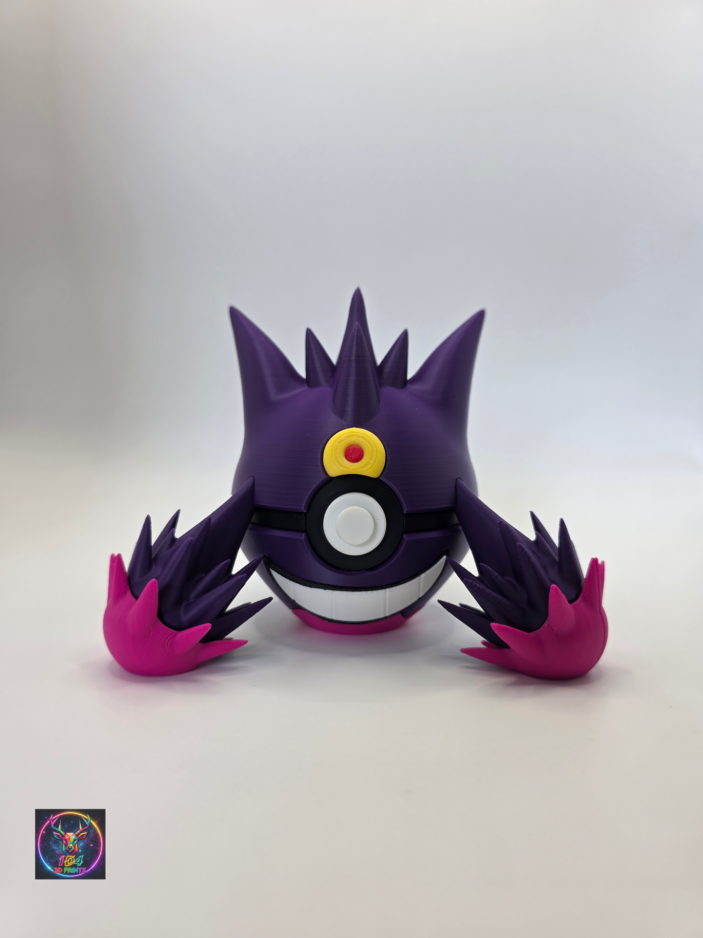 Character Design - 3D Printed Character Ball - Mega Gengar - Unique Display Collectible.