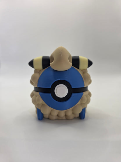 Character Design - 3D Printed Character Ball - Mareep - Unique Display Collectible.