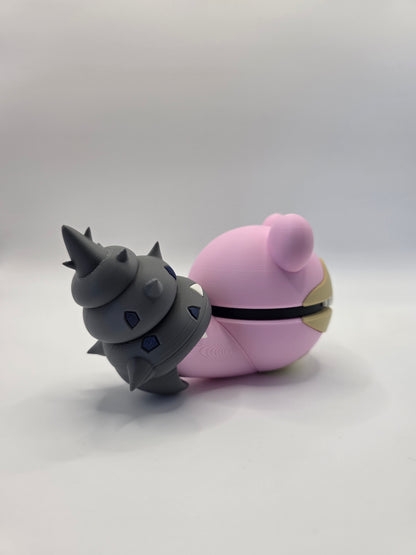 Character Design - 3D Printed Character Ball - Slowbro - Unique Display Collectible.