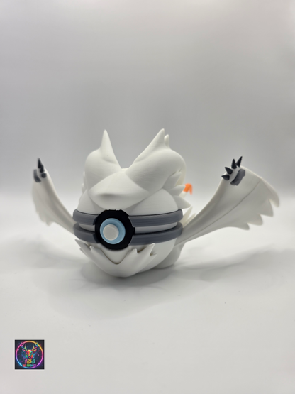 Character Design - 3D Printed Character Ball - Reshiram - Unique Display Collectible.