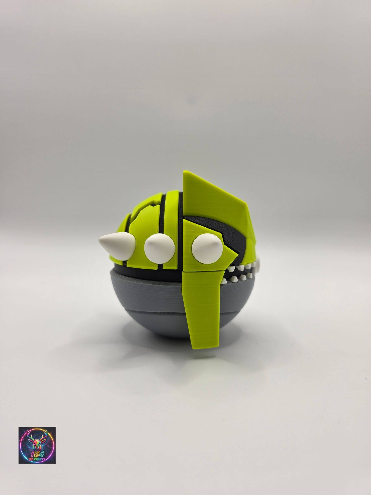Character Design - 3D Printed Character Ball - Groudon - Shiny - Unique Display Collectible.