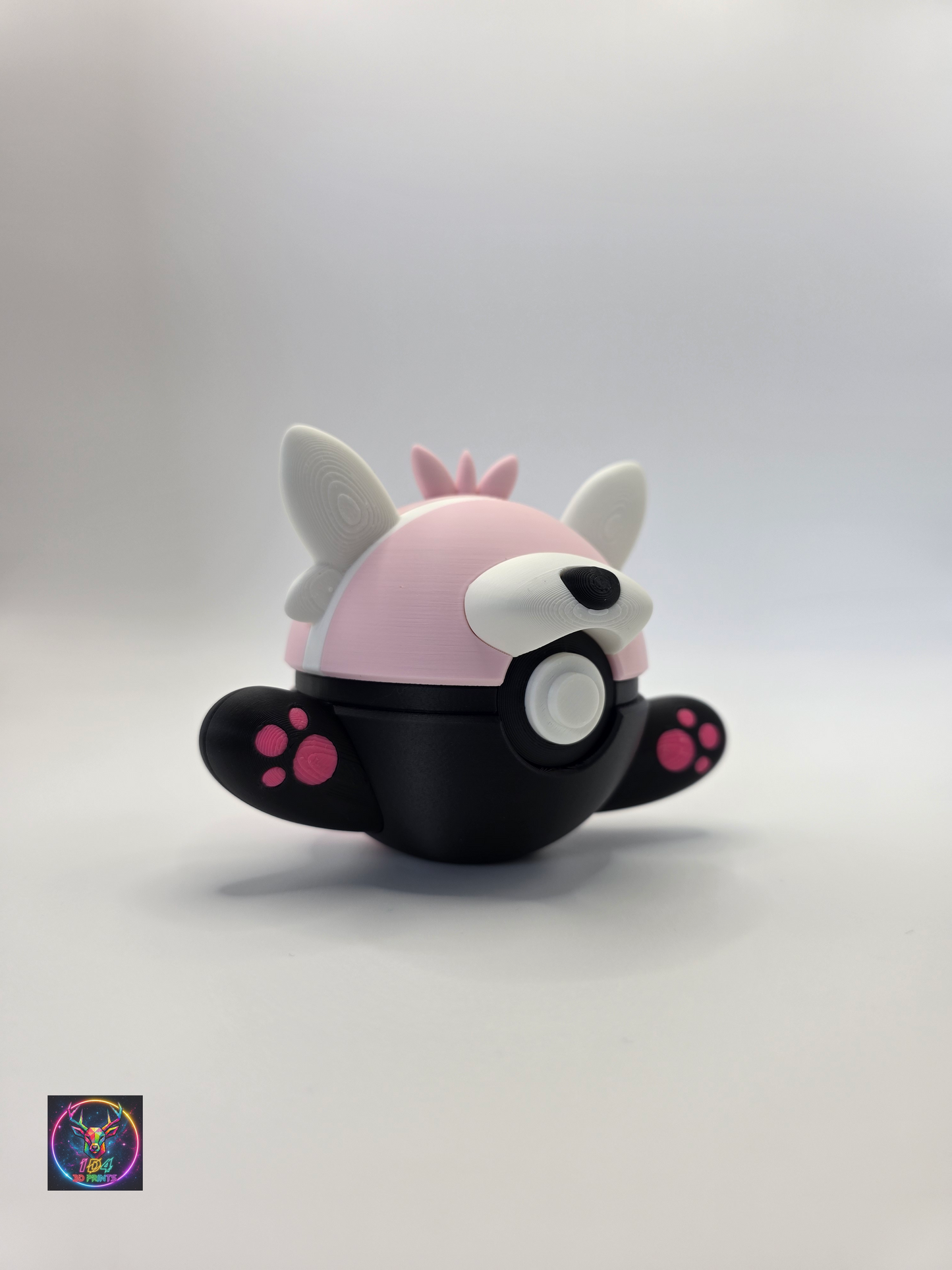Character Design - 3D Printed Character Ball - Bewear - Unique Display Collectible.