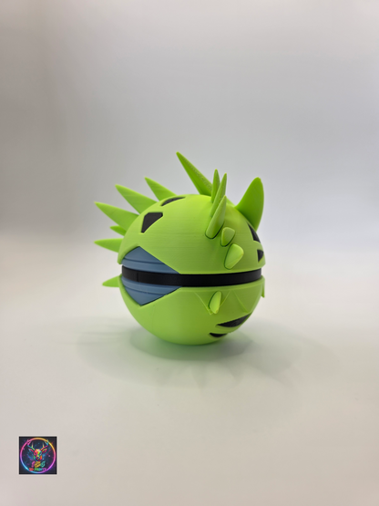 Character Design - 3D Printed Character Ball -Tyranitar - Unique Display Collectible.