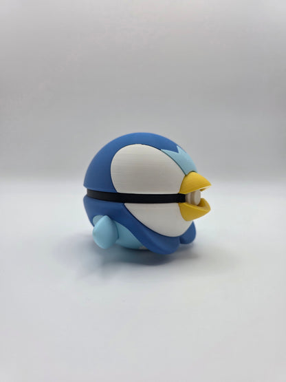 Character Design - 3D Printed Character Ball - Piplup - Unique Display Collectible.