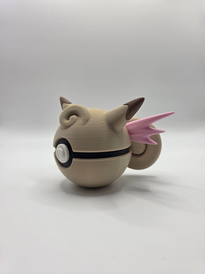 Character Design - 3D Printed Character Ball - Clefable - Unique Display Collectible.