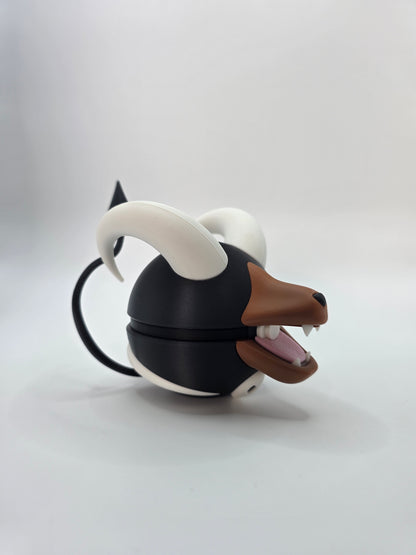 Character Design - 3D Printed Character Ball - Houndoom - Unique Display Collectible.