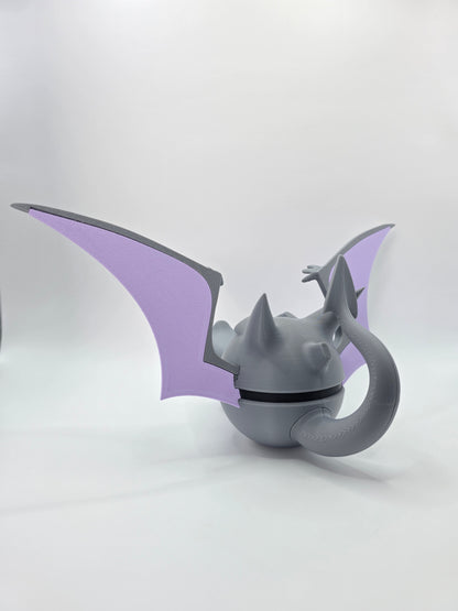 Character Design - 3D Printed Character Ball - Aerodactyl - Unique Display Collectible.