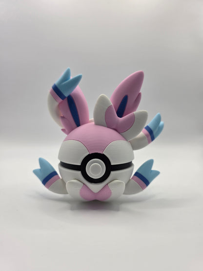 Character Design - 3D Printed Character Ball - Sylveon - Unique Display Collectible.
