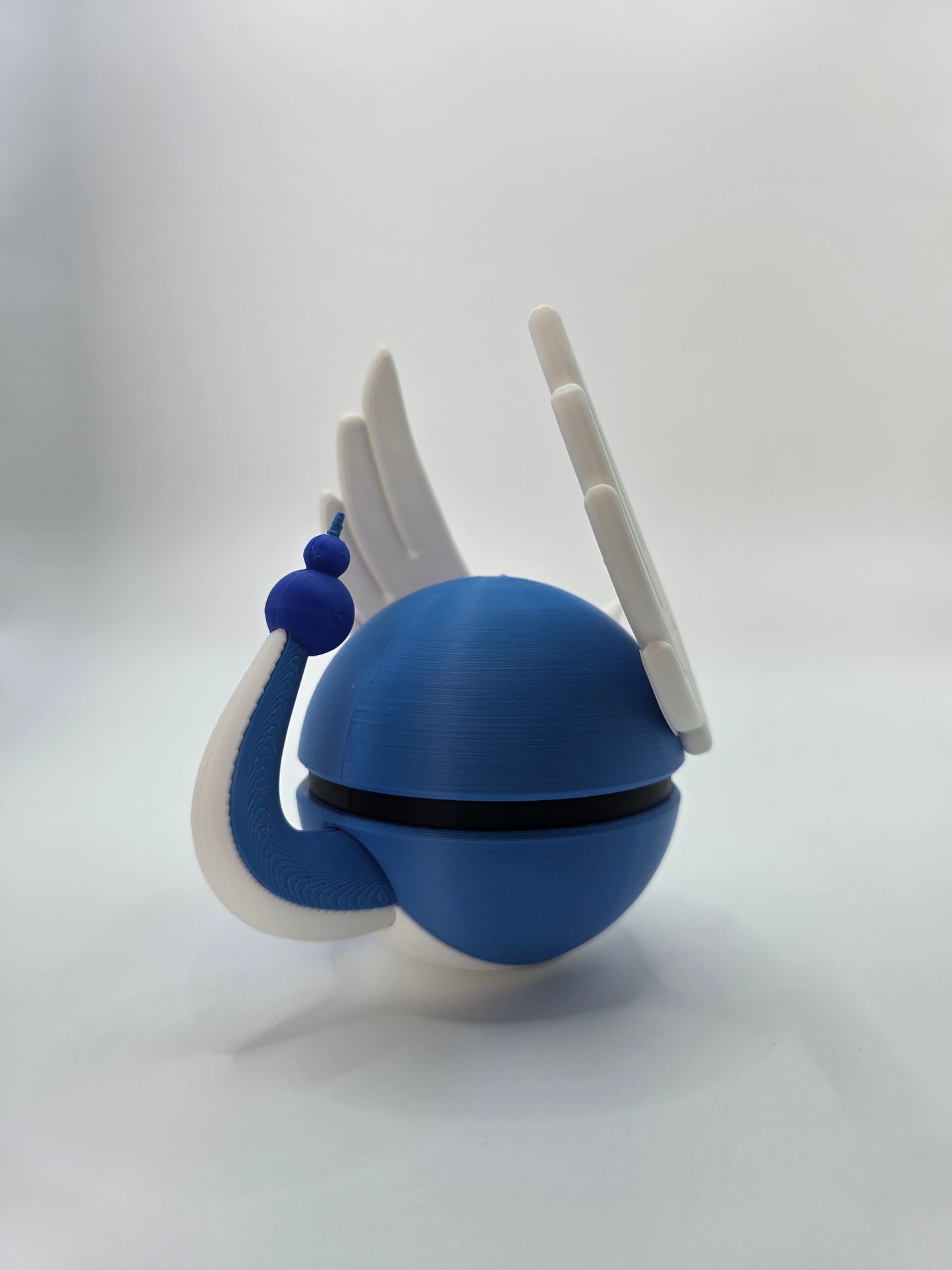 Character Design - 3D Printed Character Ball - Dragonair - Unique Display Collectible.