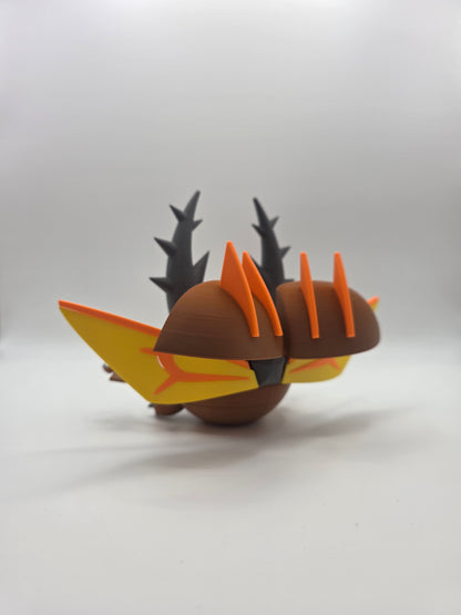 Character Design - 3D Printed Character Ball - Mega Pinsir - Unique Display Collectible.
