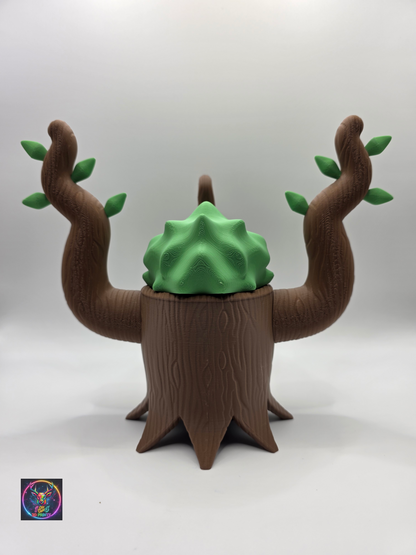 Character Design - 3D Printed Character Ball - Trevenant - Unique Display Collectible.
