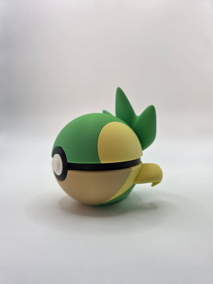 Character Design - 3D Printed Character Ball - Snivy - Unique Display Collectible.
