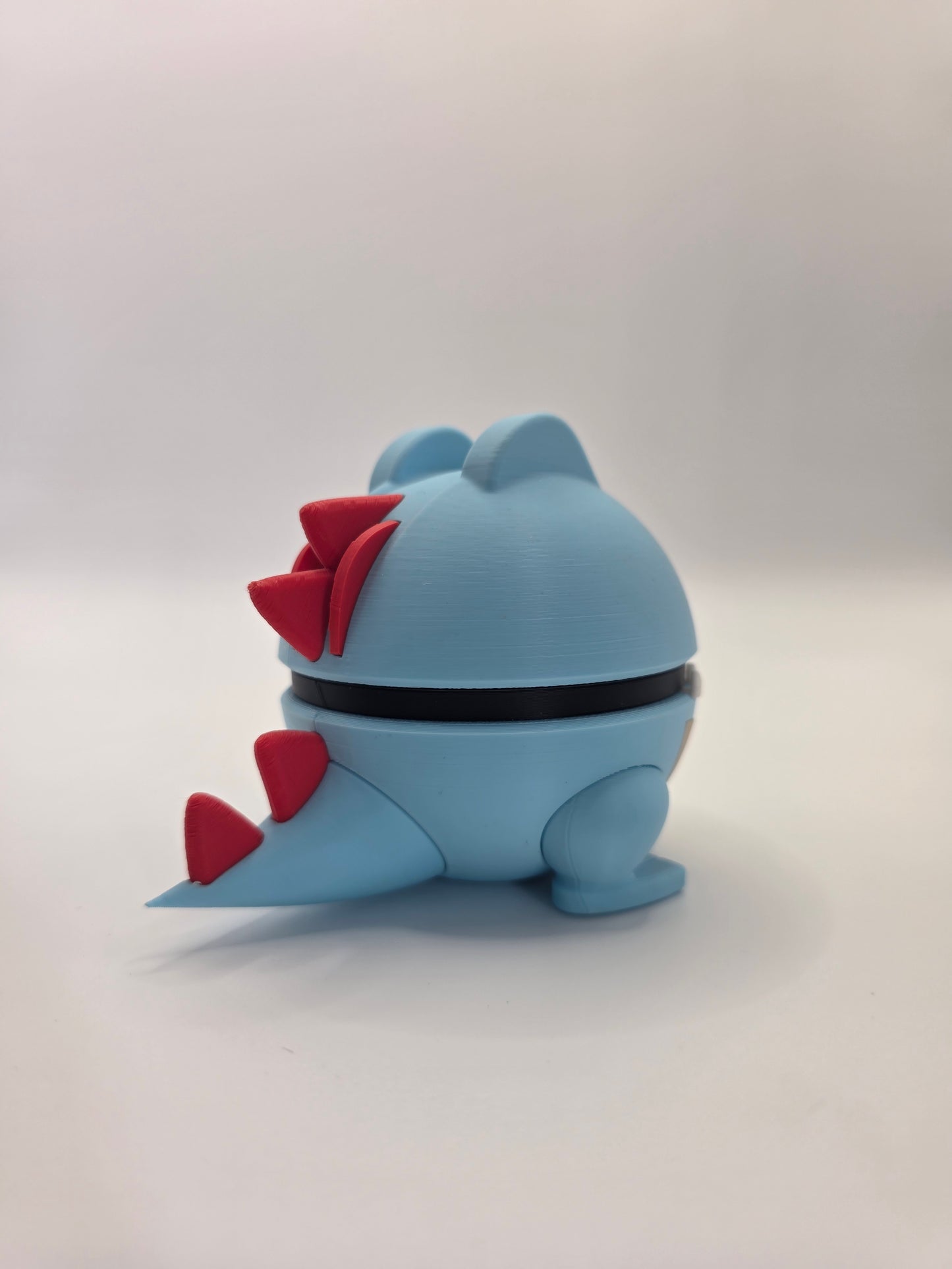 Character Design - 3D Printed Character Ball - Totodile - Unique Display Collectible.