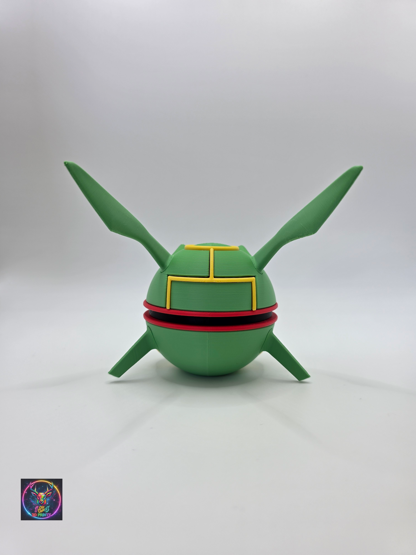 Character Design - 3D Printed Character Ball - Rayquaza - Unique Display Collectible.