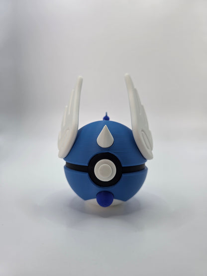 Character Design - 3D Printed Character Ball - Dragonair - Unique Display Collectible.