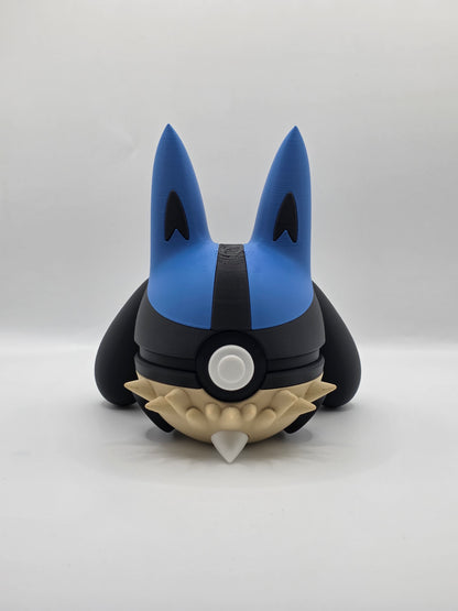 Character Design - 3D Printed Character Ball - Lucario - Unique Display Collectible.