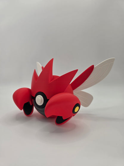 Character Design - 3D Printed Character Ball - Scizor - Unique Display Collectible.