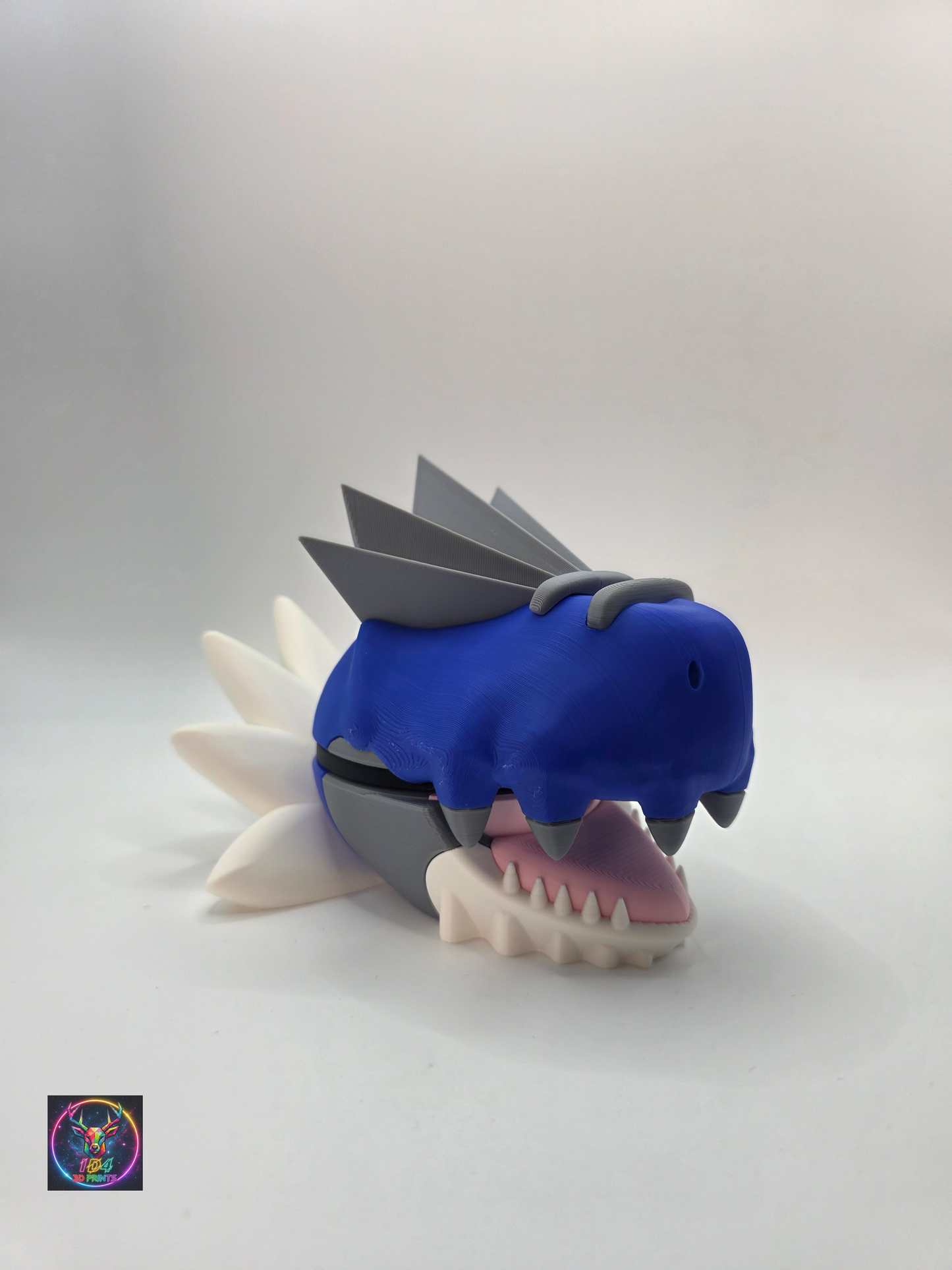 Character Design - 3D Printed Character Ball - Shiny - Tyrantrum- Unique Display Collectible.