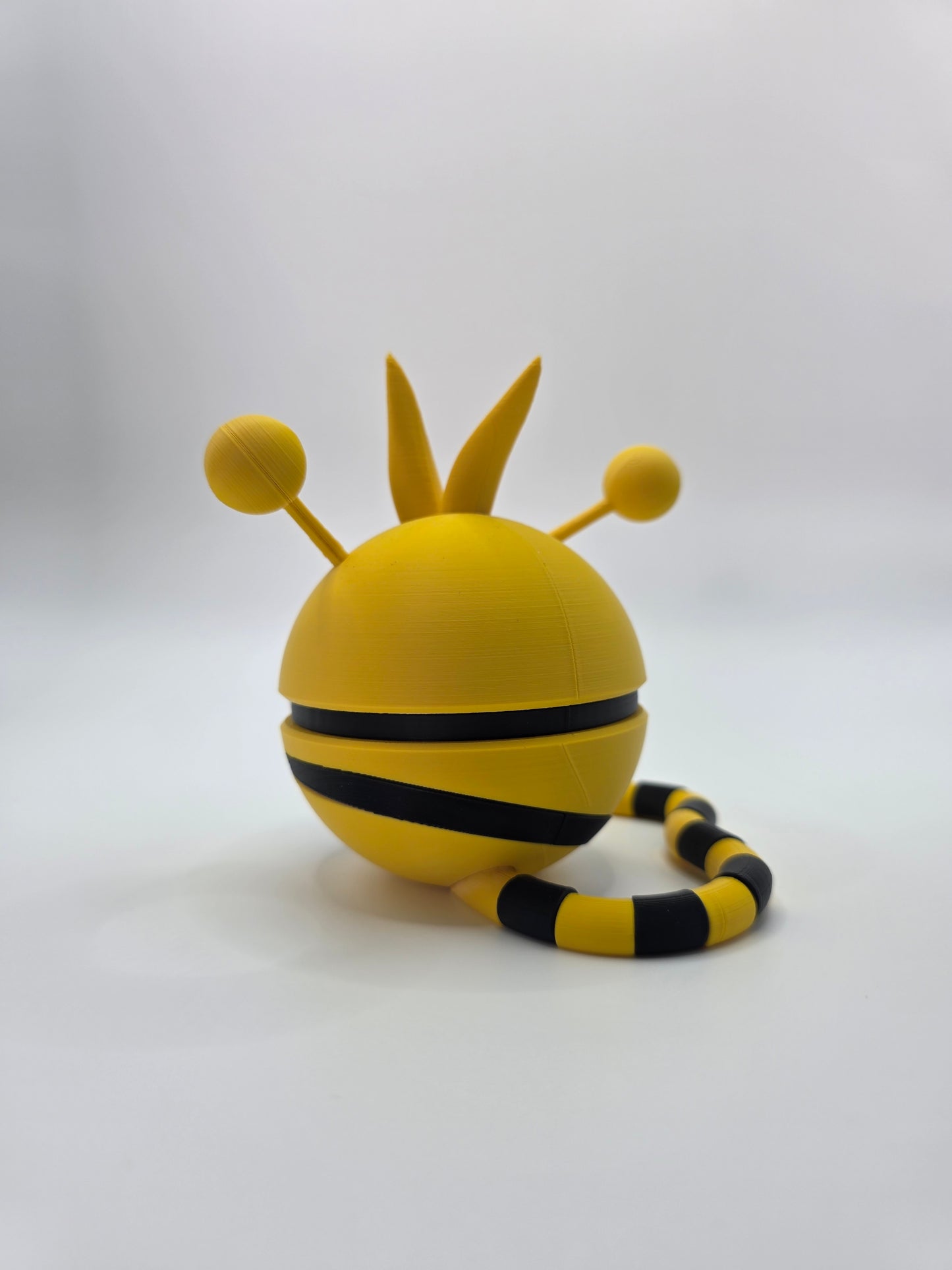 Character Design - 3D Printed Character Ball - Electabuzz - Unique Display Collectible.