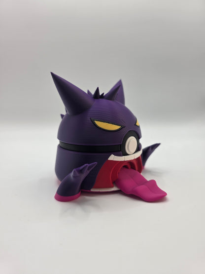 Character Design - 3D Printed Character Ball - Gigantamax Gengar - Unique Display Collectible.