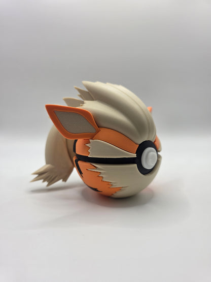 Character Design - 3D Printed Character Ball - Arcanine - Unique Display Collectible.
