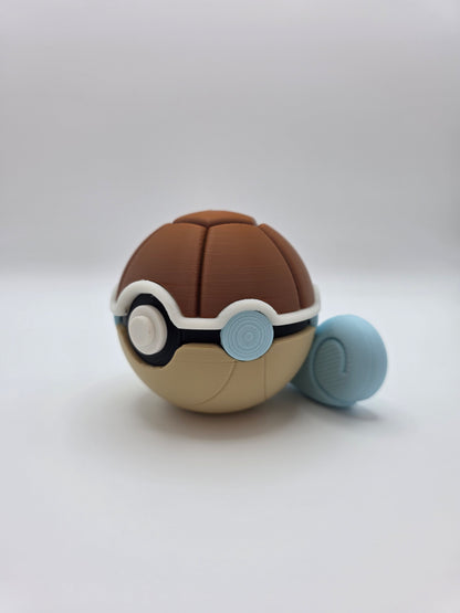 Character Design - 3D Printed Character Ball - Squirtle - Unique Display Collectible.