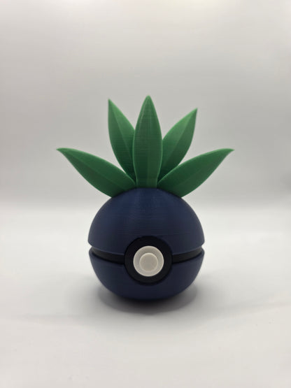 Character Design - 3D Printed Character Ball - Oddish  - Unique Display Collectible.