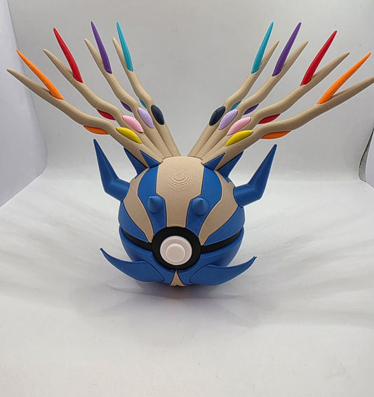 Pokemon Character Design - 3D Printed Pokeball - Xerneas - Exclusive Display Collectible.