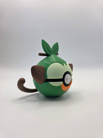Character Design - 3D Printed Character Ball - Grookey - Unique Display Collectible.