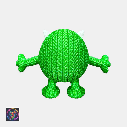 🧶Retro Knitted Closet Monster Buddies  - 3D Printed Closet Monster Collectible -