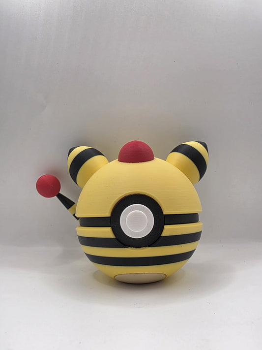 Pokemon Character Design - 3D Printed Pokeball - Ampharos - Exclusive Display Collectible.