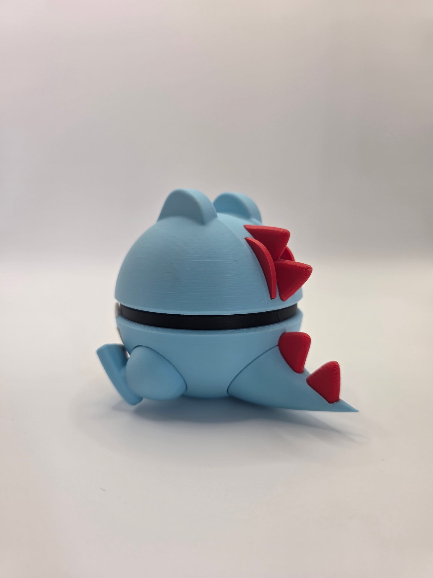 Character Design - 3D Printed Character Ball - Totodile - Unique Display Collectible.