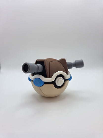 Character Design - 3D Printed Character Ball - Blastoise - Unique Display Collectible.