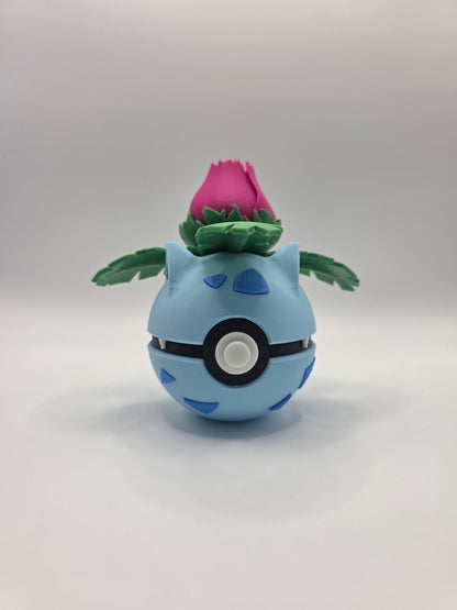 Character Design - 3D Printed Character Ball - Ivysaur - Unique Display Collectible.