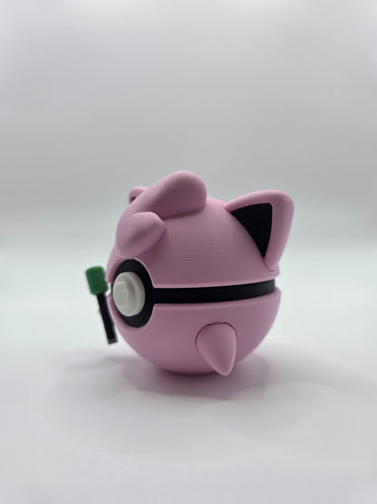 Character Design - 3D Printed Character Ball - Jigglypuff - Unique Display Collectible.