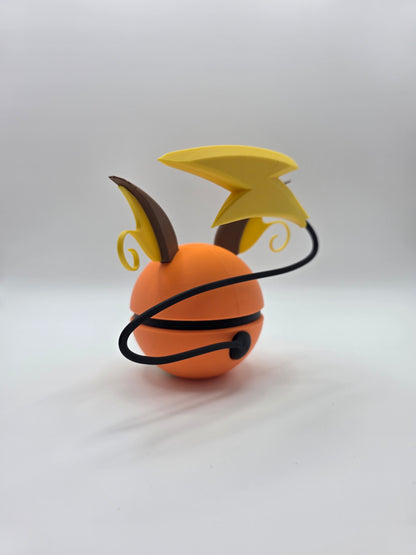 Character Design - 3D Printed Character Ball - Raichu - Unique Display Collectible.