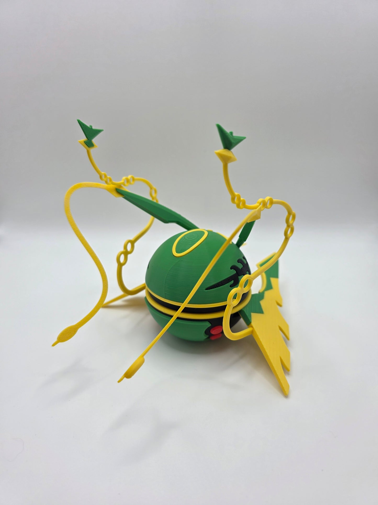Character Design - 3D Printed Character Ball - Mega Rayquaza - Unique Display Collectible.