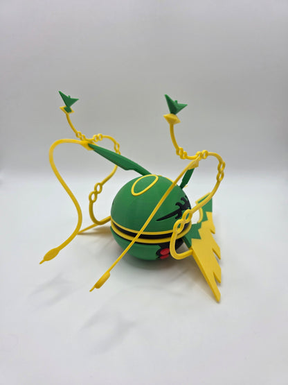 Character Design - 3D Printed Character Ball - Mega Rayquaza - Unique Display Collectible.