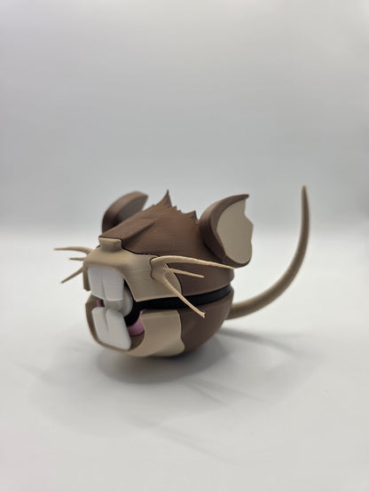 Character Design - 3D Printed Character Ball - Raticate - Unique Display Collectible.