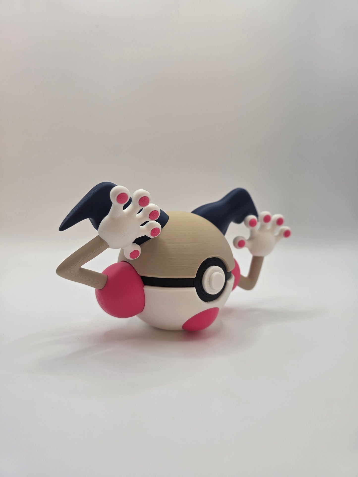 Character Design - 3D Printed Character Ball - Mr Mime - Unique Display Collectible.