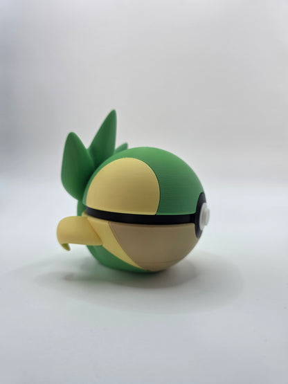 Character Design - 3D Printed Character Ball - Snivy - Unique Display Collectible.