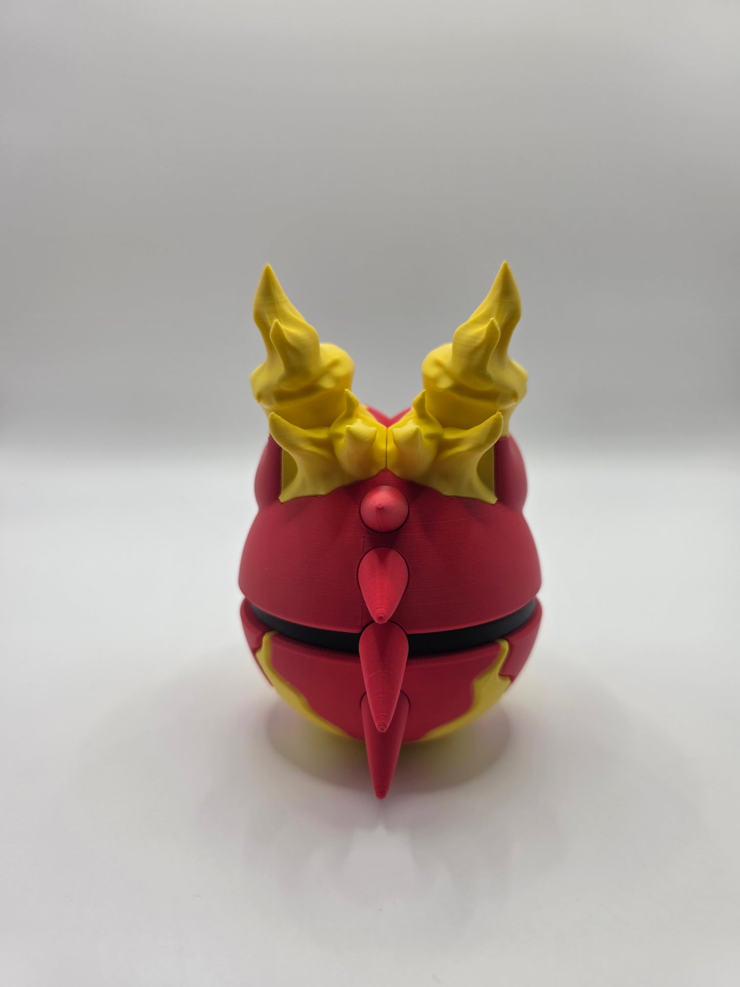 Character Design - 3D Printed Character Ball - Magmar - Unique Display Collectible.